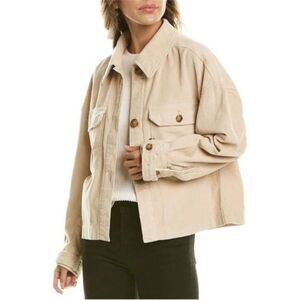 Avec Les Filles Anthropologie Tan Corduroy Jacket Size L